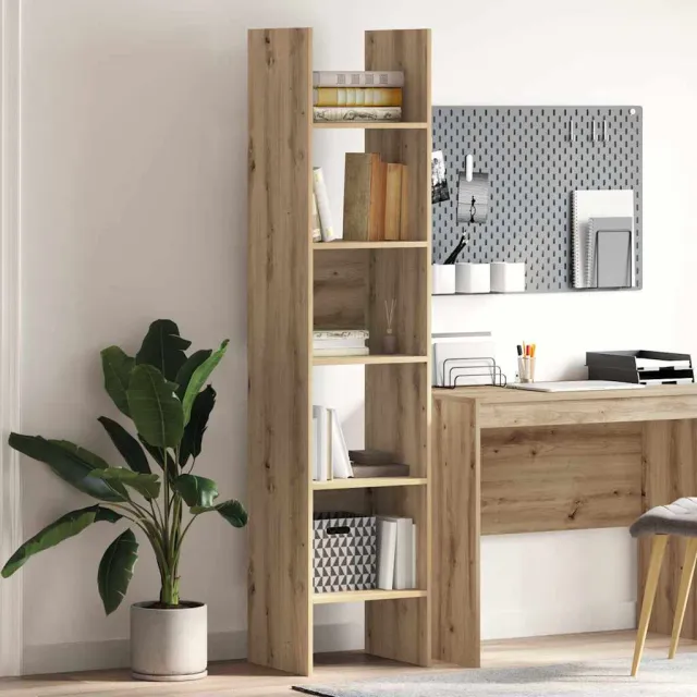 vidaXL Boekenkast 5-laags 40 x 35 x 180 cm Bewerkt hout Artisan Eiken, foto 2