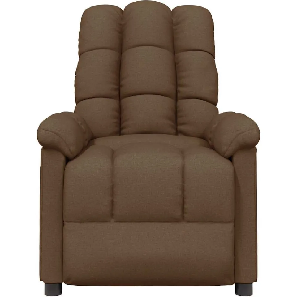 vidaXL Massagestoel stof bruin