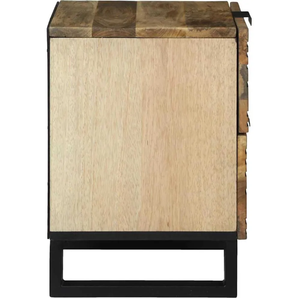 vidaXL Nachtkastje Naturel 40 x 33 x 46 cm Bewerkt hout, foto 4
