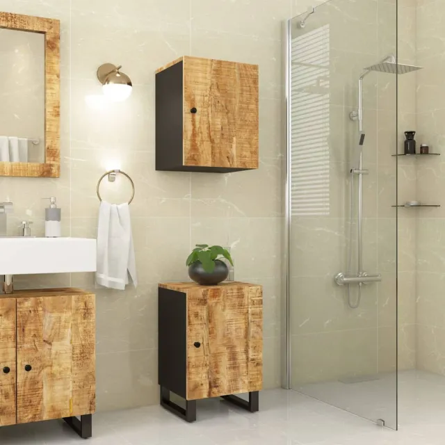 vidaXL Badkamerkast 38x33x58 cm massief mangohout Bruin