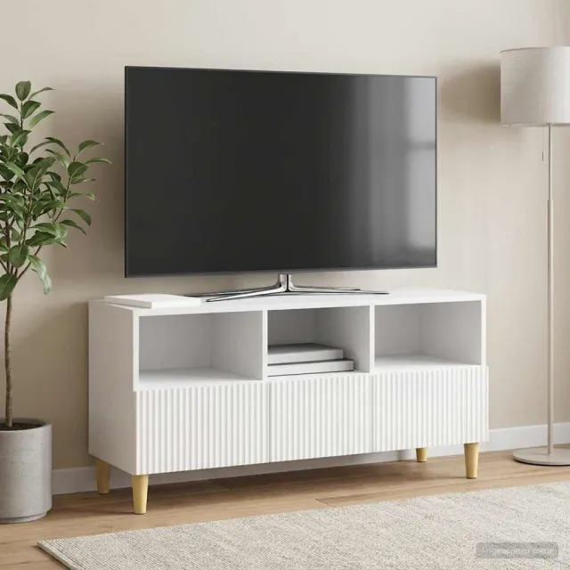 vidaXL TV-kast 102 x 34,5 x 50 cm Hoogglans Wit Bewerkt hout, foto 2