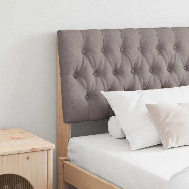 vidaXL Gestoffeerd hoofdbord Taupe 180 cm Massief grenenhout Bruin