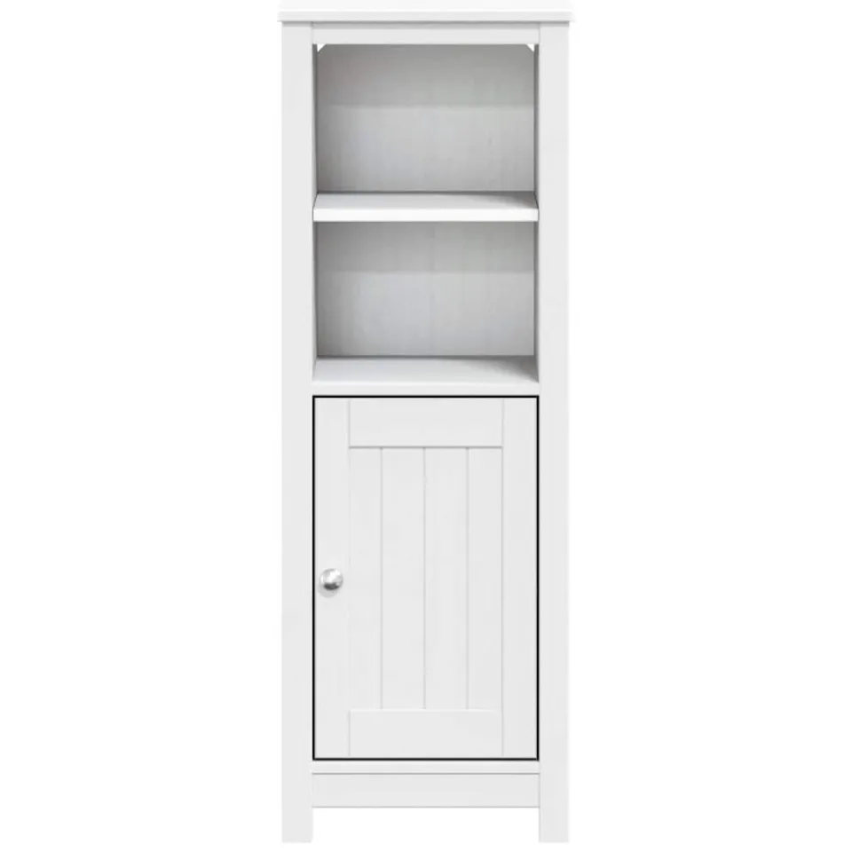 vidaXL Badkamerkast BERG 40x34x110 cm massief grenenhout wit