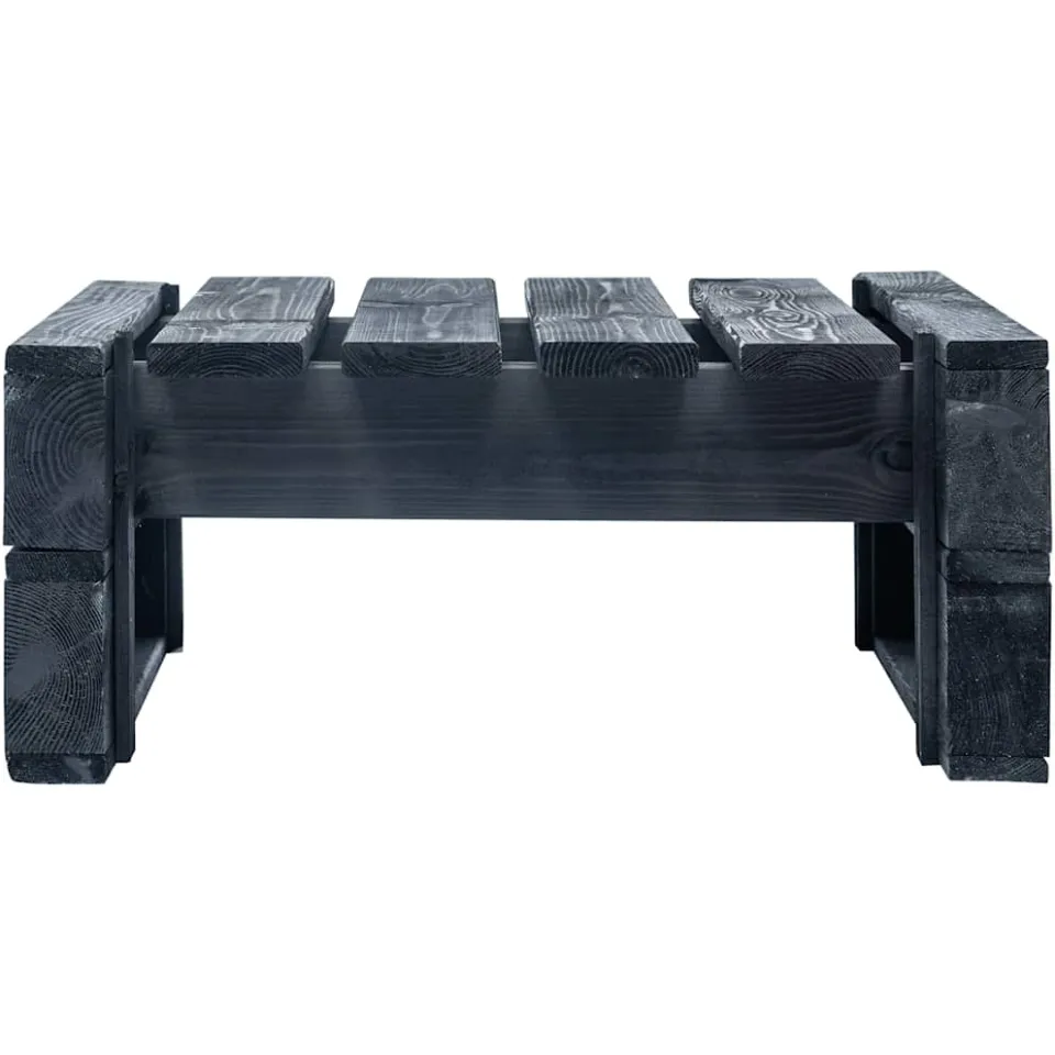 vidaXL Tuinhocker pallet hout zwart, foto 2