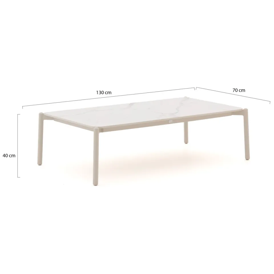 Bellagio tuinmeubelen Bellagio Cupello lounge tuintafel 130x70x40cm taupe, foto 2