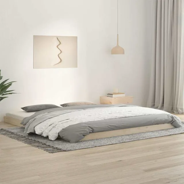 vidaXL Bedframe massief grenenhout 180x200 cm bruin