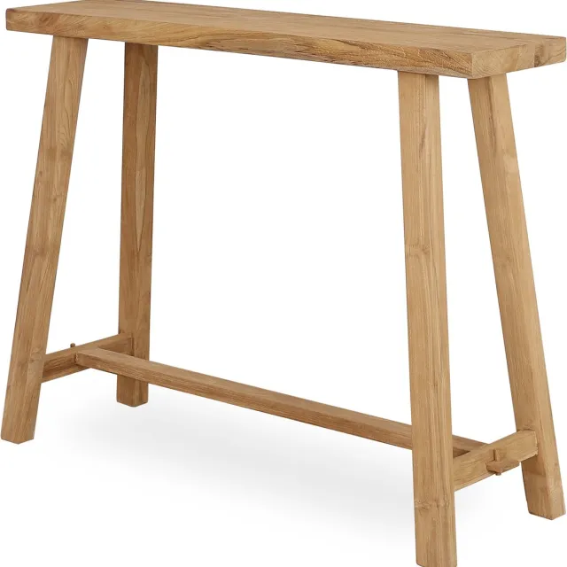 Tall Men Standing Sidetable - Console - Teak - 100 x 25 x H 76 cm | Elegant Design bruin