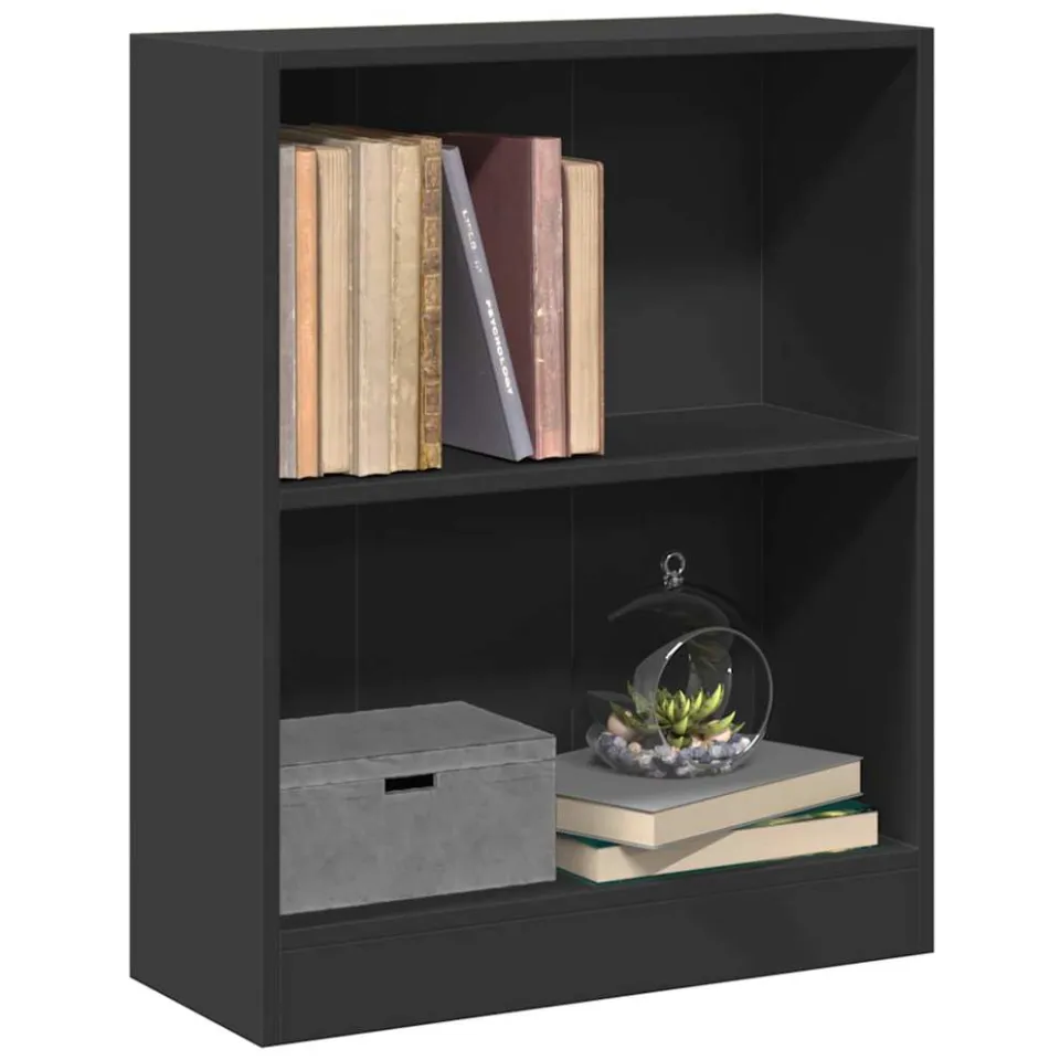 vidaXL Boekenkast 60x24x76 cm bewerkt hout zwart