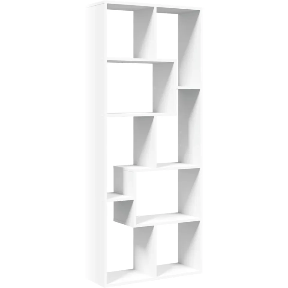 vidaXL Kamerscherm / boekenkast 67x25x161,5 cm bewerkt hout wit, foto 3