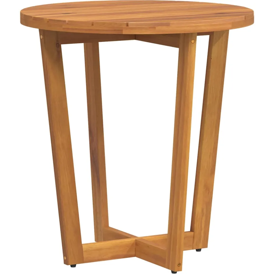 vidaXL Tuinbijzettafel rond Ø70x75 cm massief acaciahout bruin, foto 3