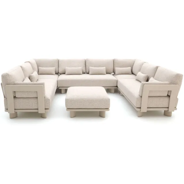 Bellagio tuinmeubelen Bellagio Battuello hoek loungeset 6-delig taupe, foto 2