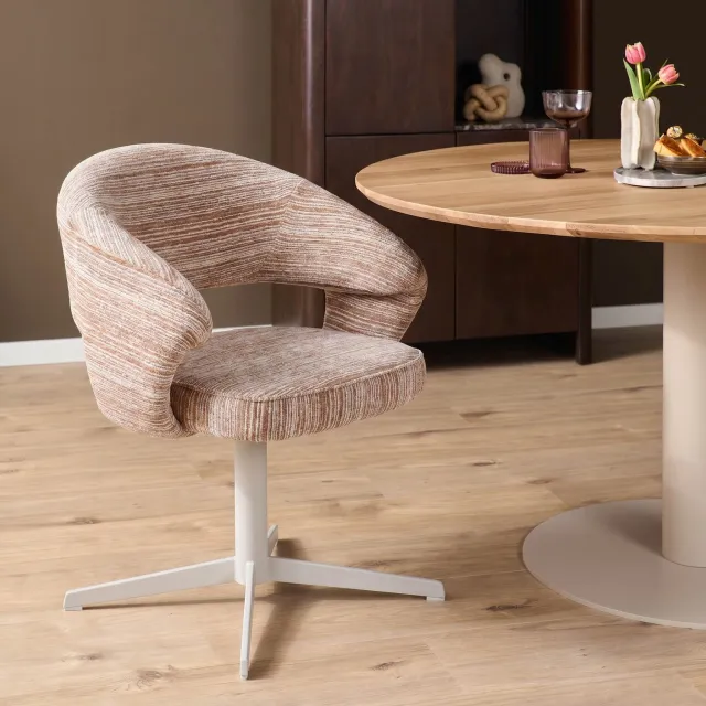 Starfurn Eetkamerstoel Jade - Taupe - 64.5x68.5x82 cm