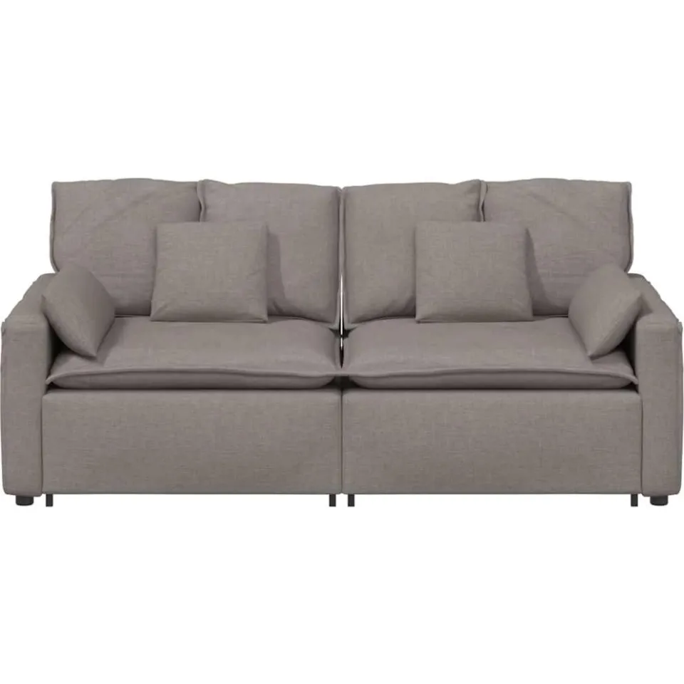 vidaXL Modulaire bank met kussens taupe, foto 4