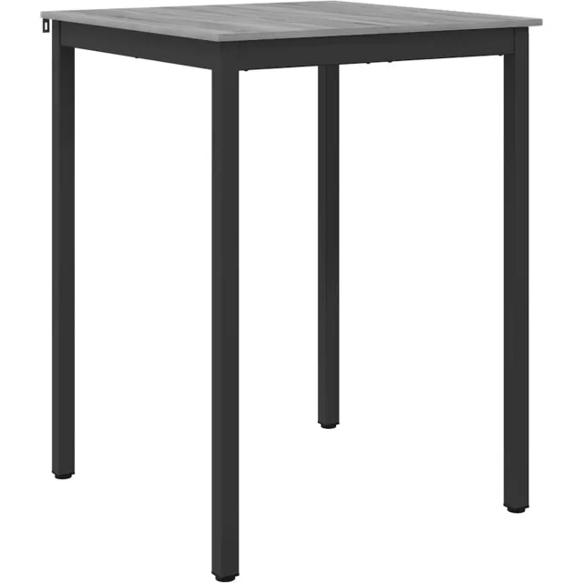 vidaXL Staande - Bartafel - Bewerkt - hout - Vierkant Grijs sonoma