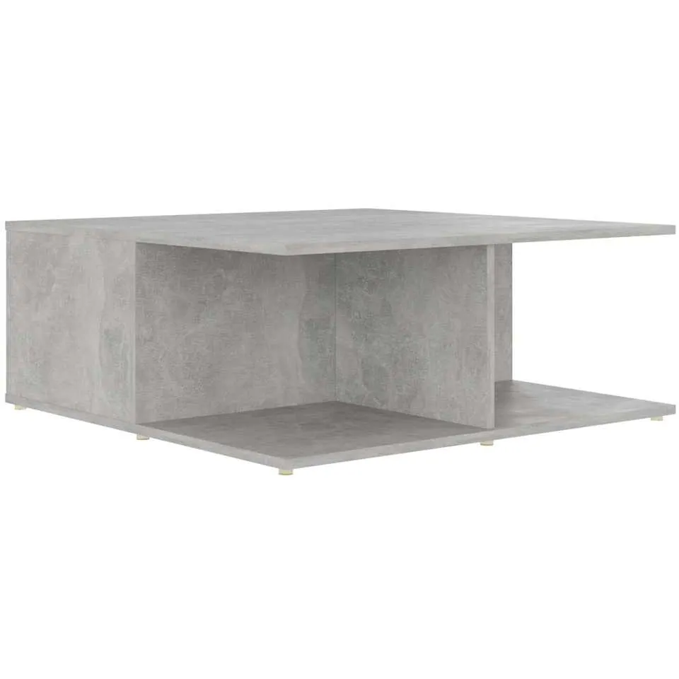 vidaXL Salontafel 80x80x31 cm bewerkt hout betongrijs grijs, foto 4