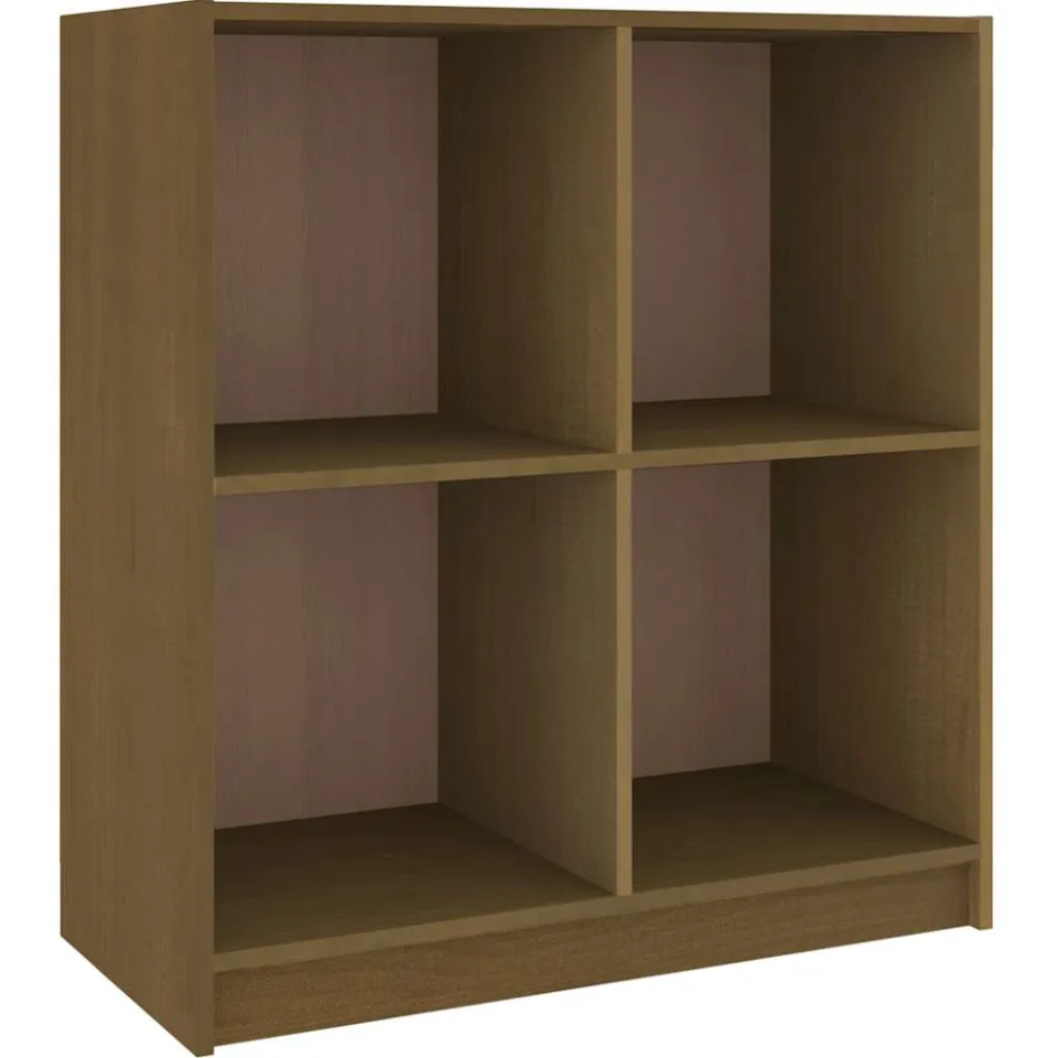 vidaXL Dressoir 70x33x76 cm massief grenenhout honingbruin
