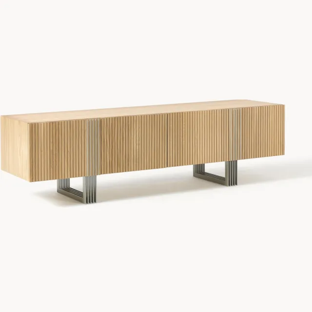 Westwing Collection Houten tv-meubel Ross Beige