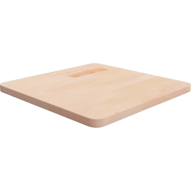 vidaXL Tafelblad vierkant 50x50x2,5 cm onbehandeld massief eikenhout Bruin