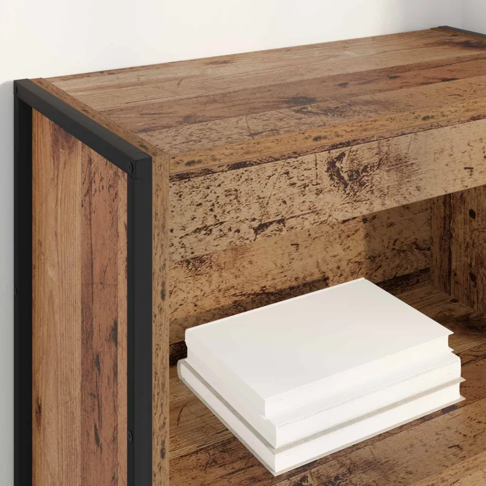 vidaXL Boekenkast 60 x 30 x 155 cm Bewerkt hout Oud Hout bruin, foto 3