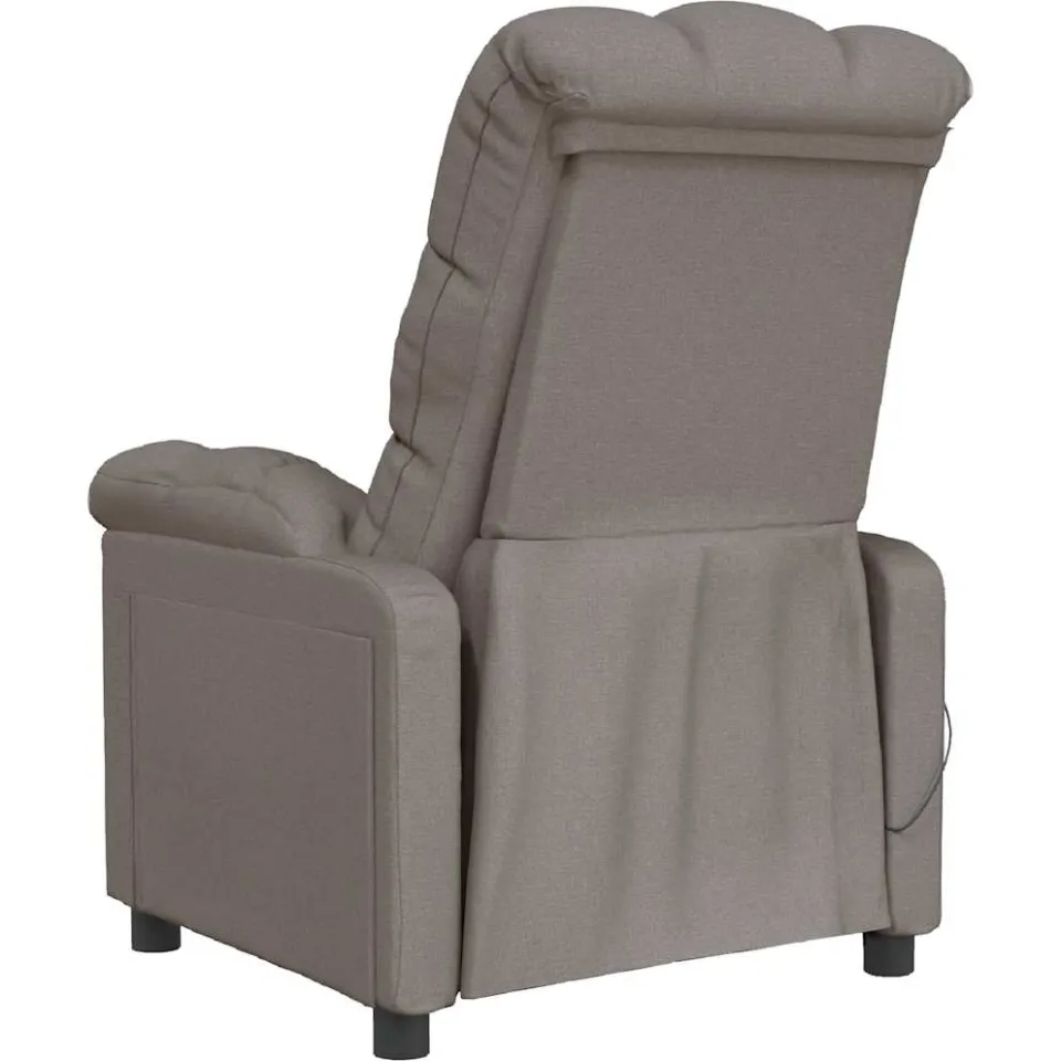 vidaXL Massagestoel stof taupe, foto 4