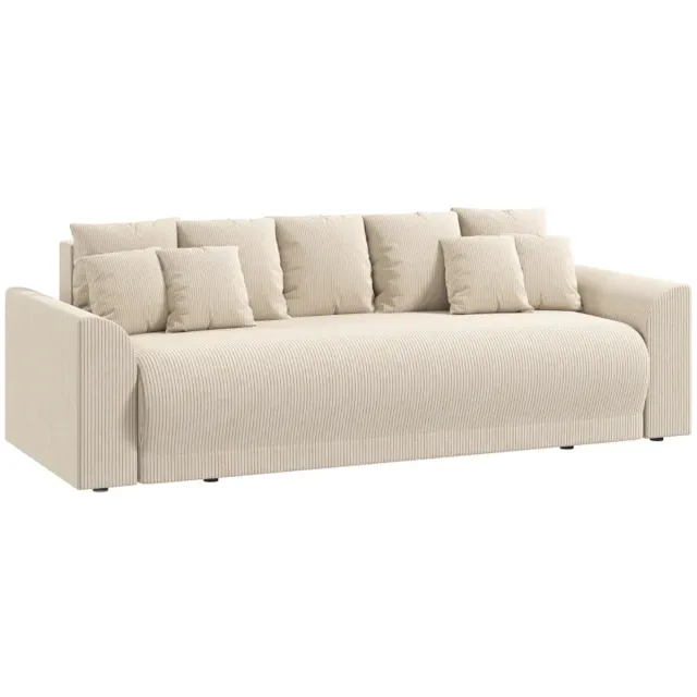GranMaison Slaapbank - Uitklapbaar - Slaapstoel - Logeerbed - Zetelbed - Slaapfauteuil - Vouwbed - 3 persoons - Zeer comfortabel - Beige