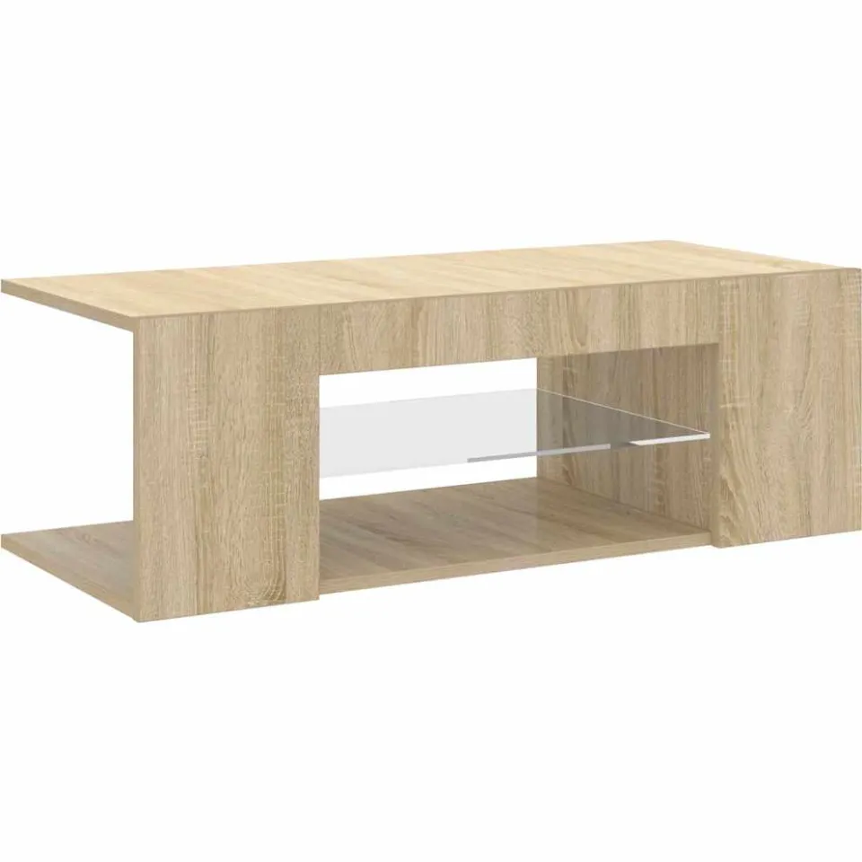 vidaXL Tv-meubel met LED-verlichting 90x39x30 cm sonoma eikenkleurig, foto 3
