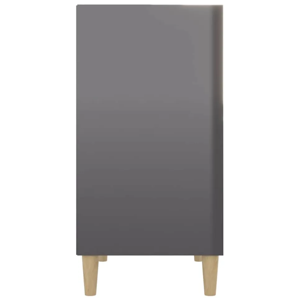 vidaXL Dressoir 57x35x70 cm bewerkt hout hoogglans grijs, foto 4