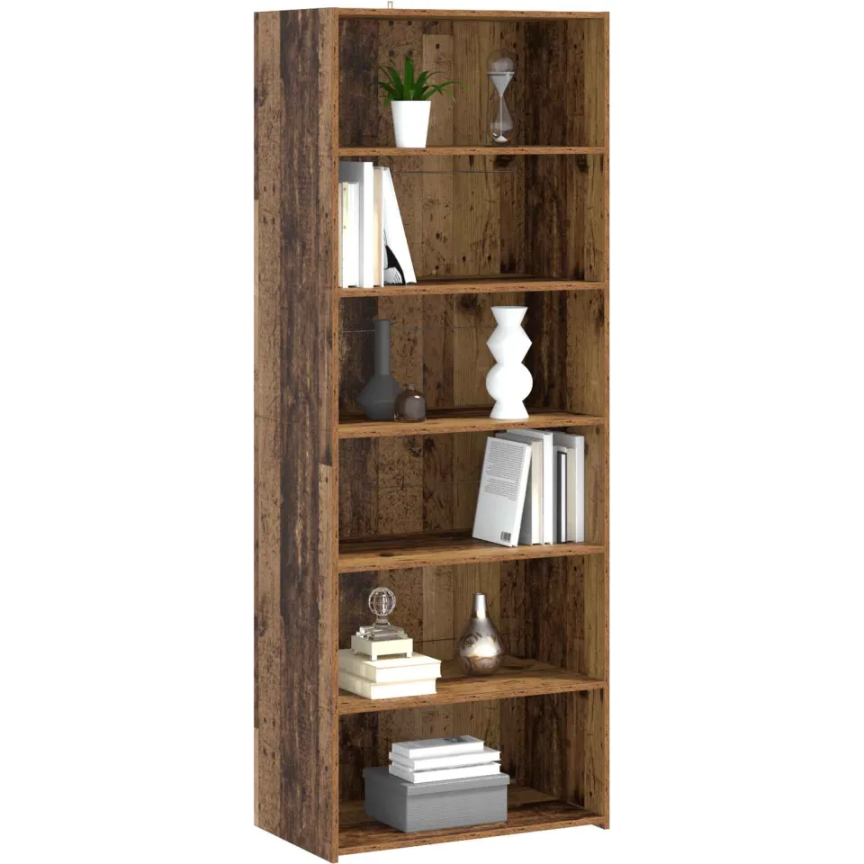 vidaXL Dressoir Oud hout 70 x 41 x 185 cm Bewerkt hout bruin, foto 2