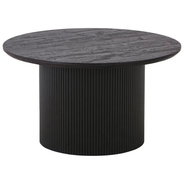 QUVIO Salontafel Dubrovnik - Stijlvol en Functioneel - Donkerbruin - Ø80xH45 cm