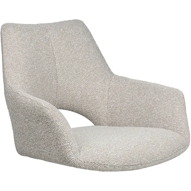 LABEL51 The Chair Studio Eetkamerstoel - Naturel - Royal Stof - One Size - Stoel
