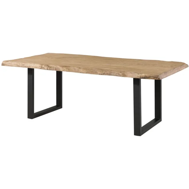 MASSIVMOEBEL24 .DE FREEFORM eettafel beige gelakt massief hout mango 180x90x77 cm (BxTxH)