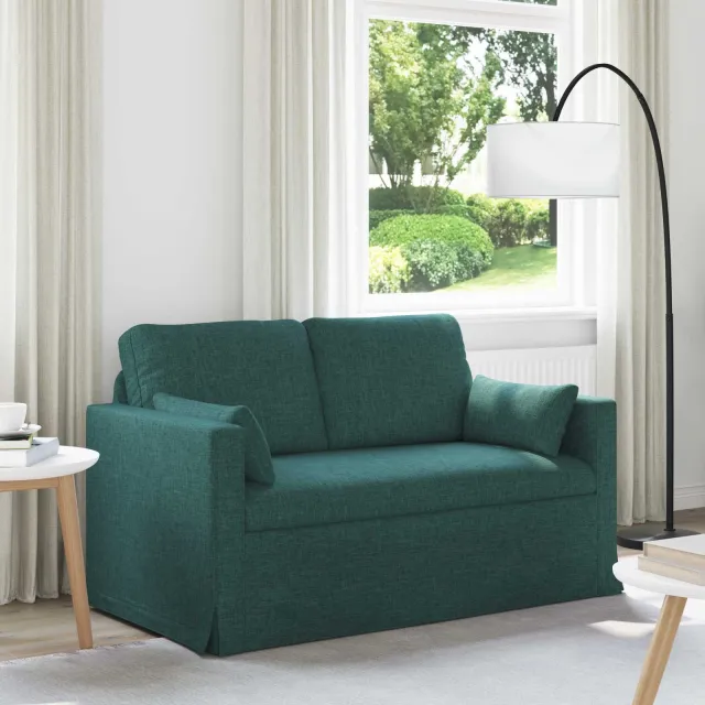 vidaXL Bank Donkergroen 139 x 78 x 80 cm Stof