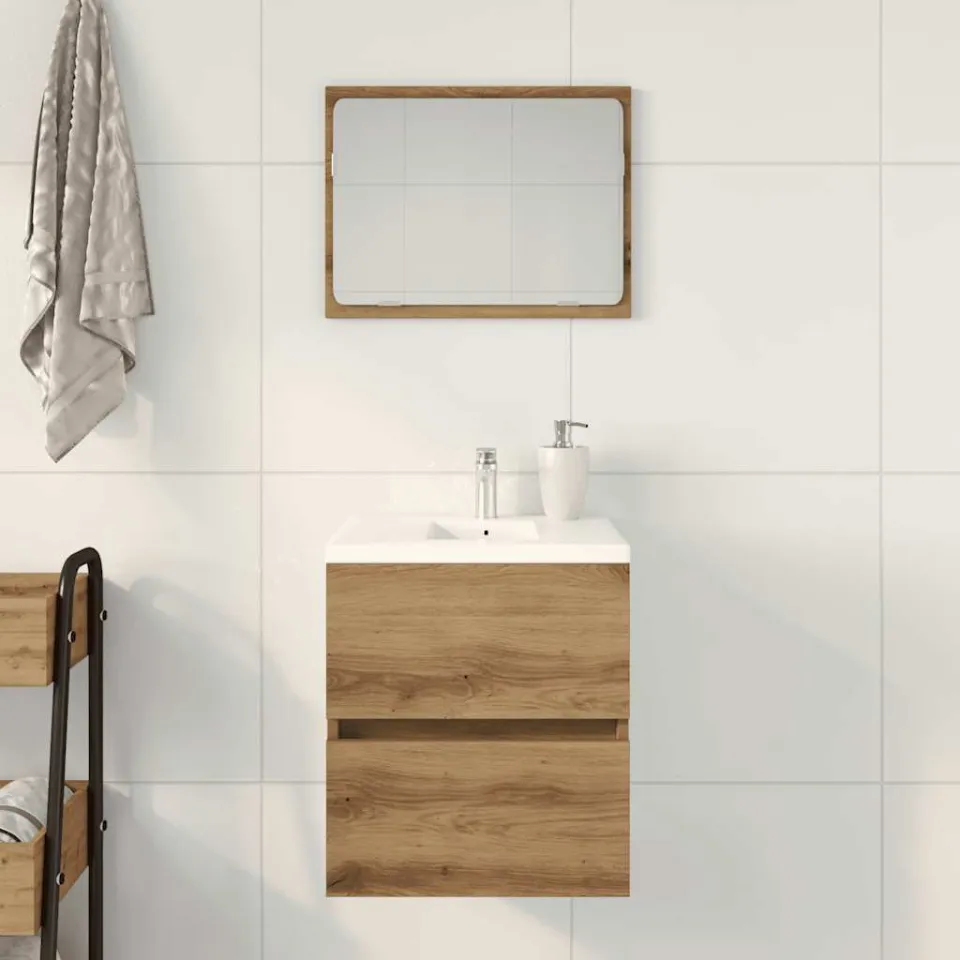 vidaXL Badkamer wastafelkast Artisan Oak 41x38,5x45 cm Engineered Wood, foto 4