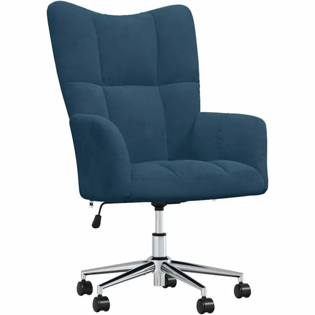 vidaXL Relaxstoel - fluweel - blauw