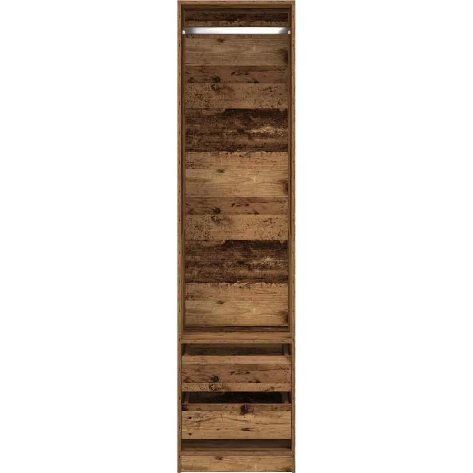 vidaXL Kledingkast 50x50x200 cm bewerkt hout oud hout bruin, foto 3