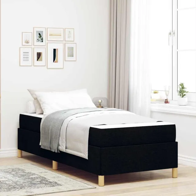 vidaXL Bedframe Zwart 90 x 200 cm Stof