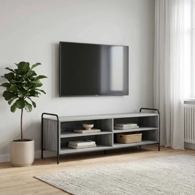 vidaXL Tv-meubel 140 x 39,5 x 50 cm Grijs Sonoma Bewerkt hout, foto 2