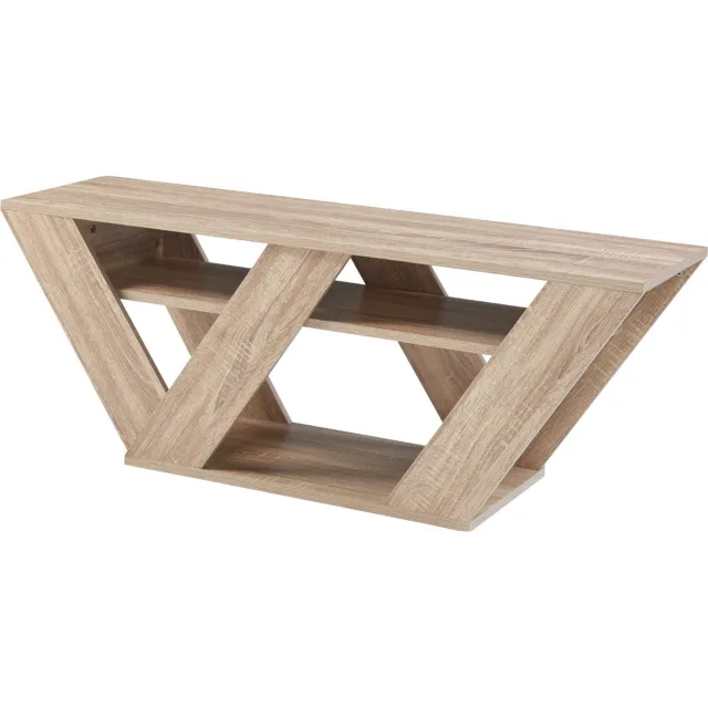 en.casa TV meubel Nome met 2 planken 110x30x40 cm eikenkleurig