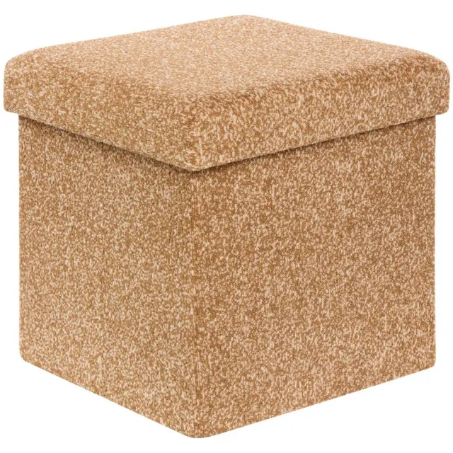Atmosphera Créateur d'intérieur® Opvouwbare poef met opbergruimte van stof OXIA Ocre