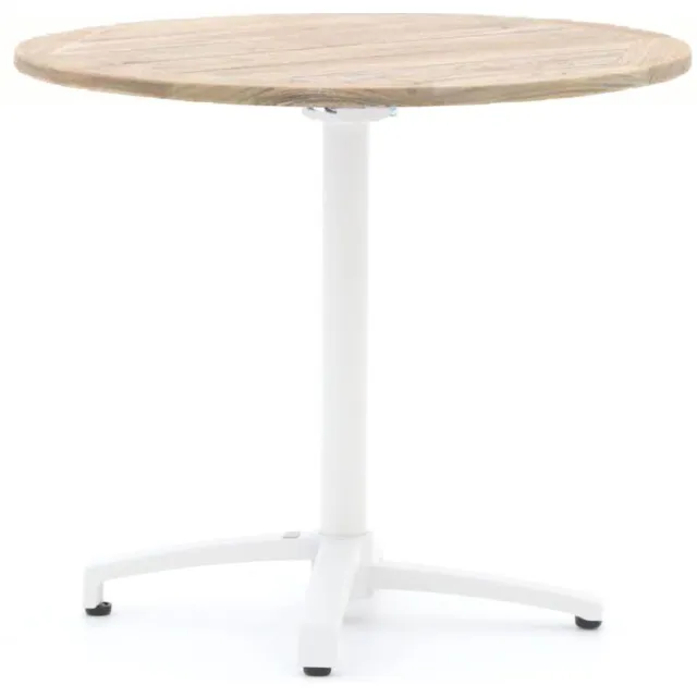 Bellagio tuinmeubelen Bellagio Canzo klaptafel ø 85cm (h:75cm) Wit