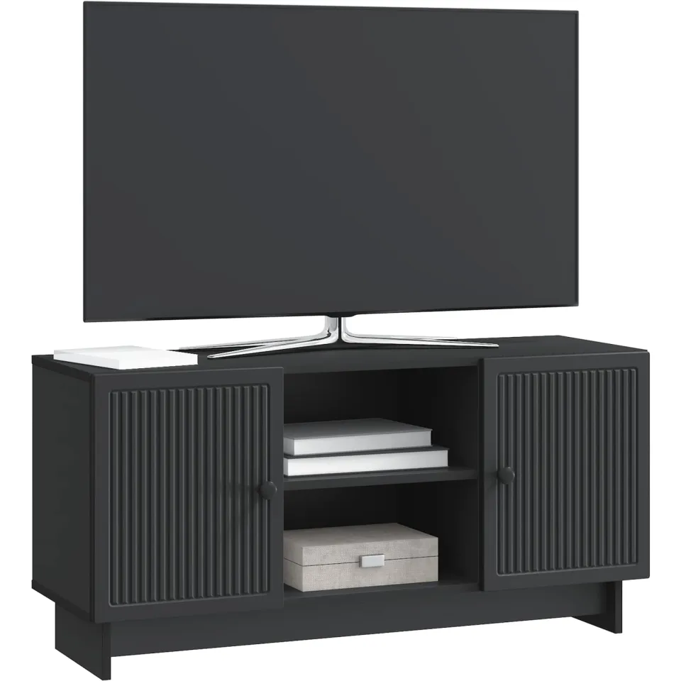 vidaXL TV-kast 102 x 34,5 x 50 cm Zwart Bewerkt hout