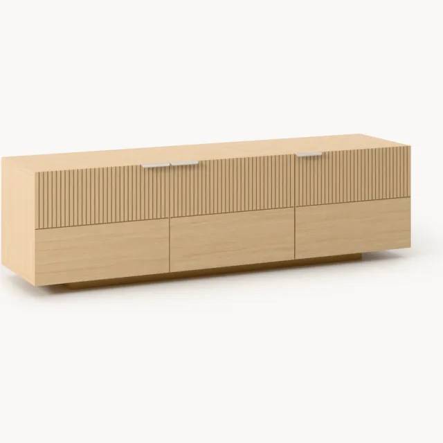 Westwing Collection Houten tv-meubel Sato Beige