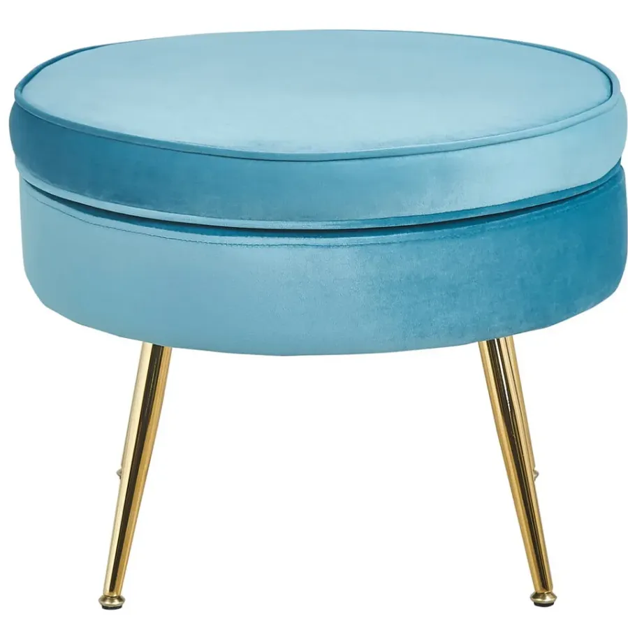 poef Chanelle blauw, foto 2