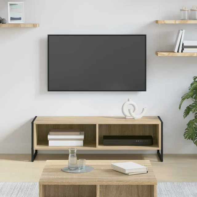 vidaXL TV-kast 100 x 36.5 x 30.5 cm Sonoma Eiken Bewerkt hout, foto 2