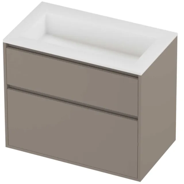 Proline Aristo Badmeubelset Polystone Elegant 80x46x67 cm Mat White Clay Beige