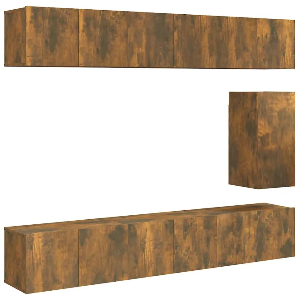 vidaXL 7-delige Tv-meubelset bewerkt hout gerookt eikenkleurig, foto 3