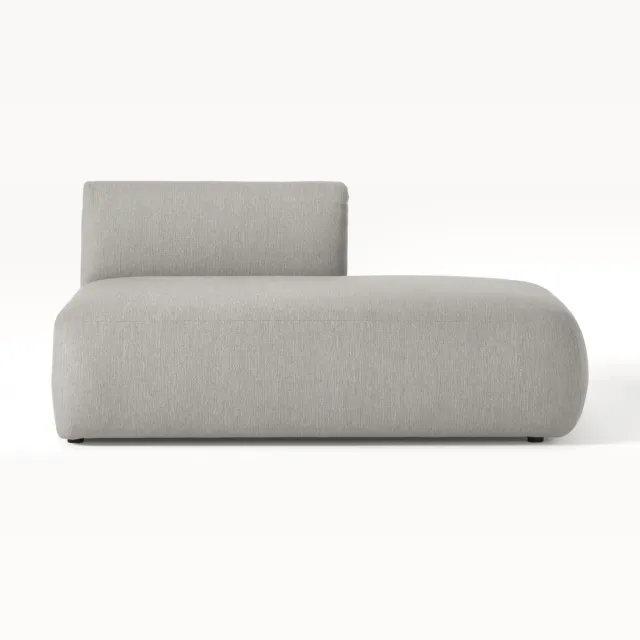 Westwing Collection Modulaire chaise longue Sofia grijs