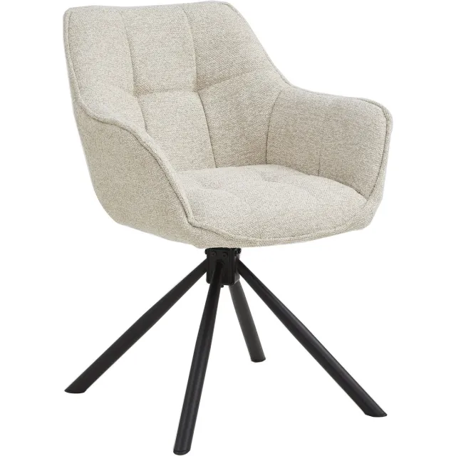 DiamantMeubelen Eetkamerstoel Sofie - Met arm - (Cream)