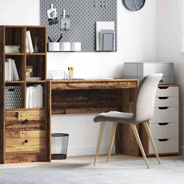 vidaXL Bureau Oudhout 100 x 40 x 76 cm bruin, foto 2