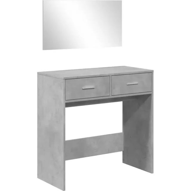 GranMaison Kaptafel Met spiegel - Make up tafel - Make up - Toilettafel - Met lades - Betongrijs
